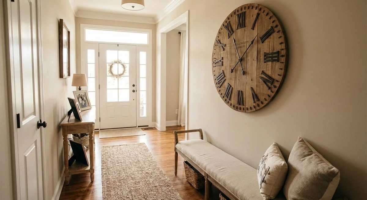 Entrée avec horloge